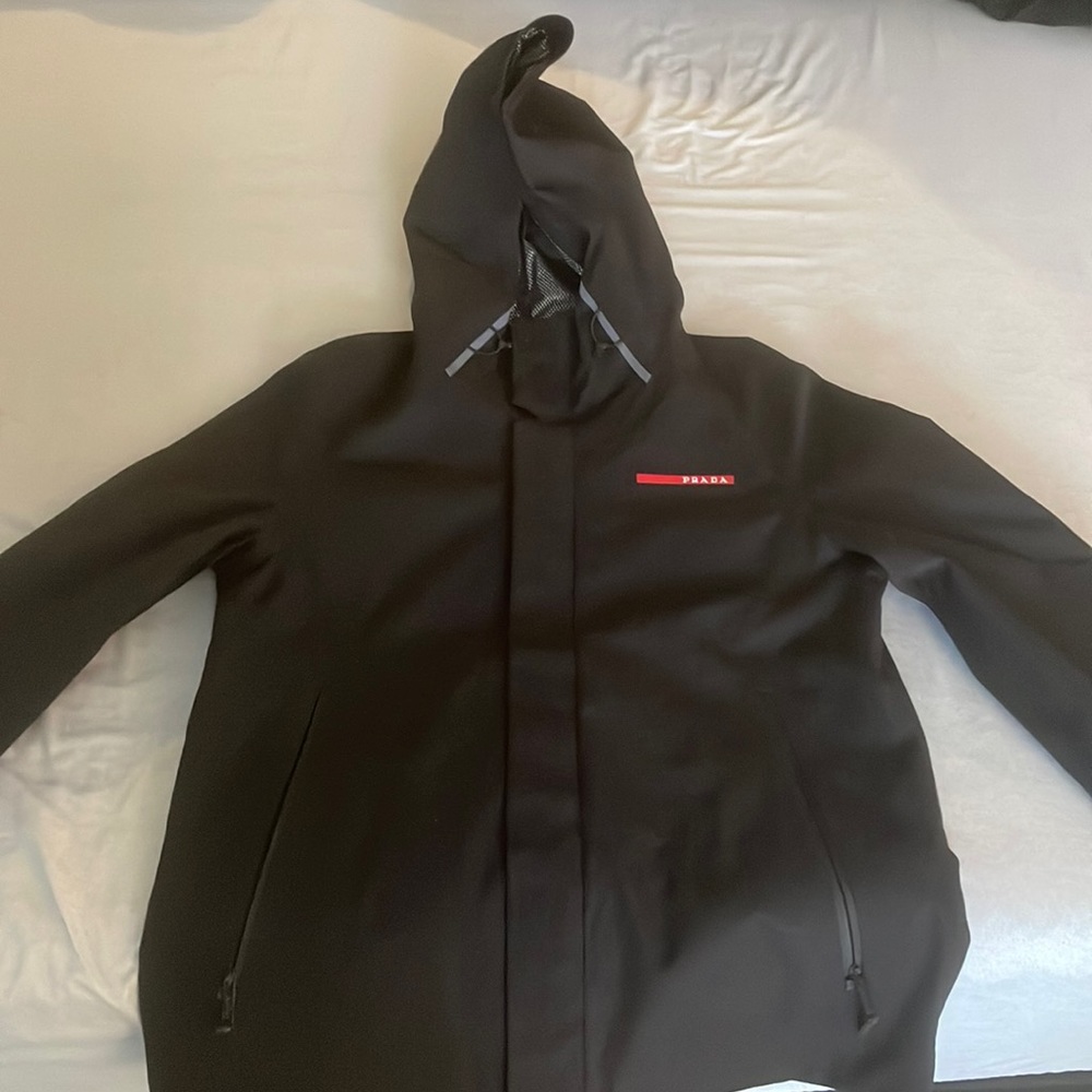 Prada Nylon Windbreaker w/ Hoodie. Perfect Condition! Authentic!